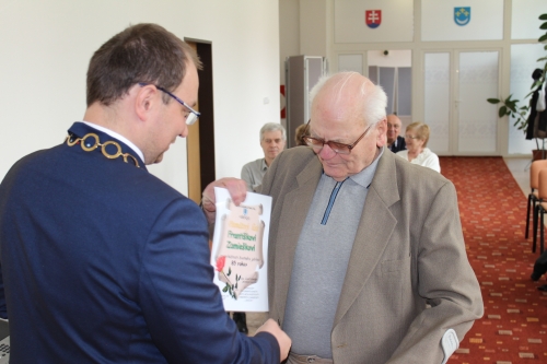 Prijatie jubilantov a novonarodených obyvateľov mesta 2017