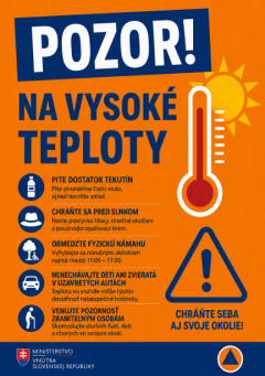 UPOZORNENIE NA VYSOKÉ TEPLOTY 